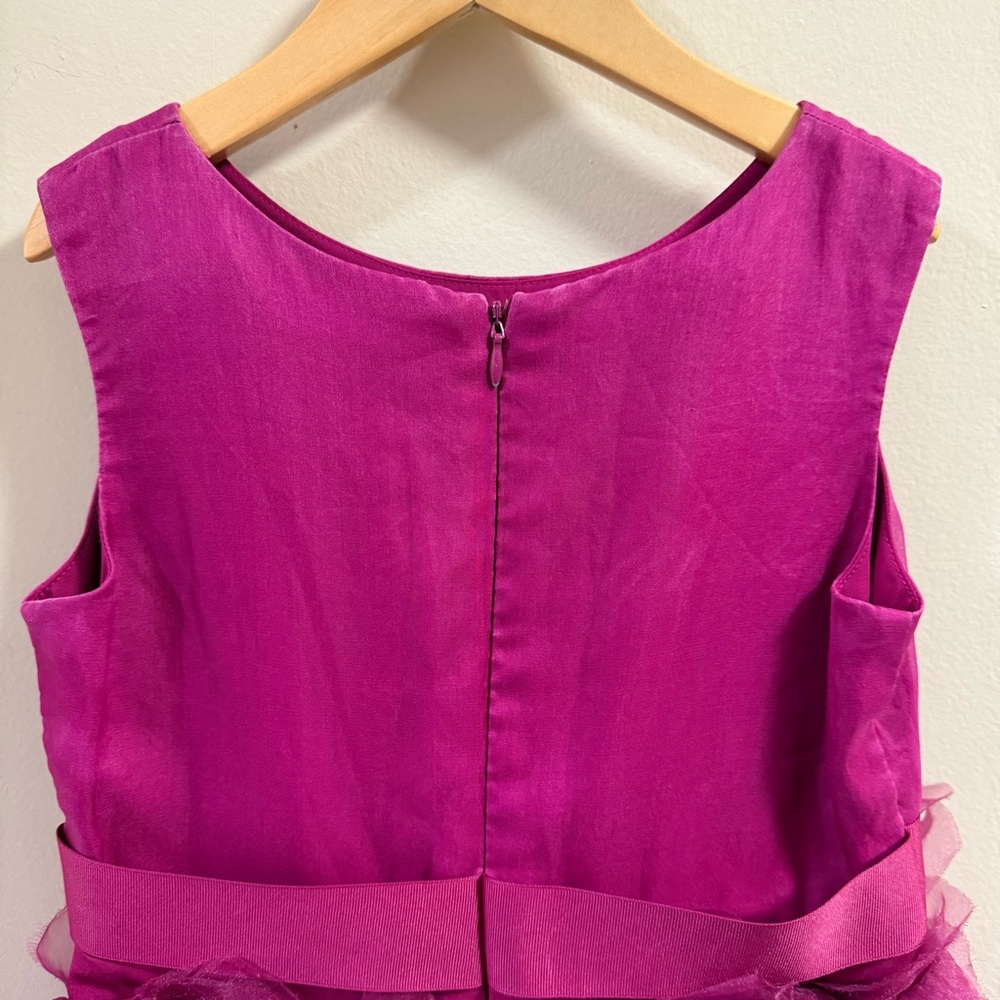 Marchesa for Neiman Marcus x Target Fuchsia Tulle Ruffle Dress Sz 8-10 100% Silk - Picture 8 of 10